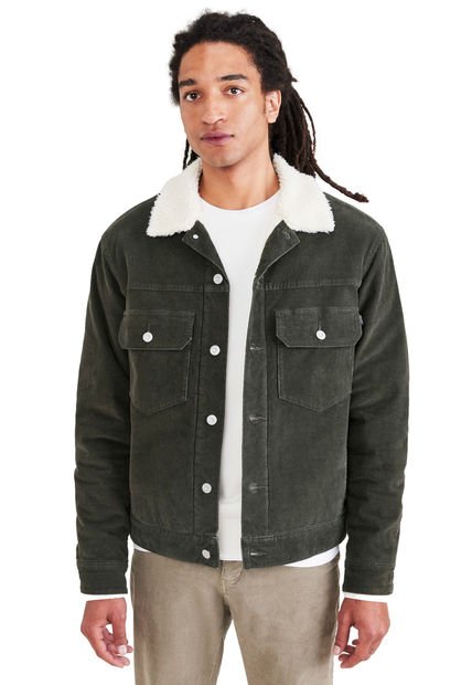 Chaqueta Hombre Sherpa Trucker Regular Fit Verde Dockers