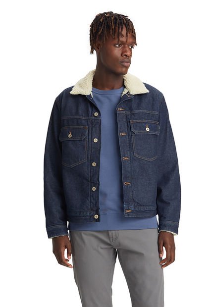 Chaqueta Hombre Sherpa Trucker Regular Fit Azul Dockers