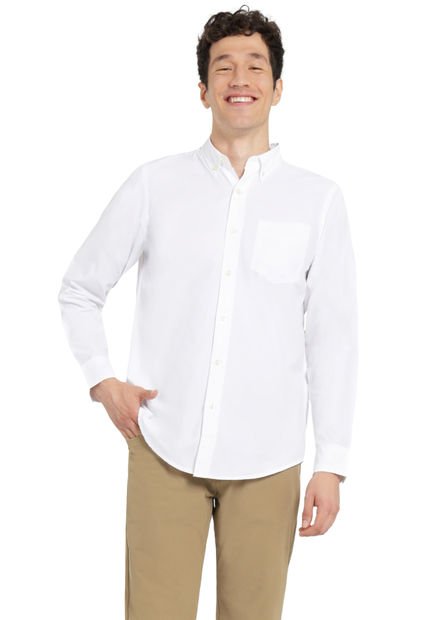 Camisa Hombre Woven Refine Regular Fit Blanco Dockers