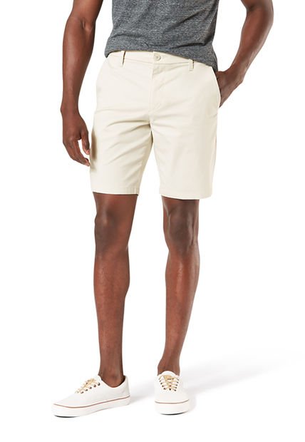 Short Ultimate Solid Straight Fit Porcelain Khaki Dockers