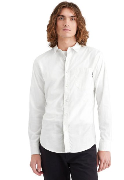 Camisa Hombre Casual Slim Fit Blanco Dockers