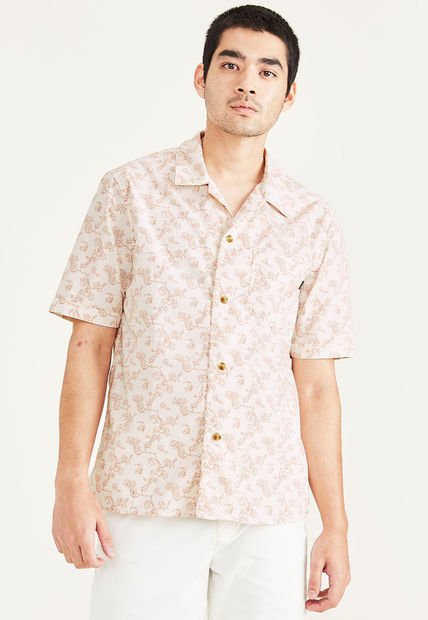 Camisa Seasonal Camp Collar Relaxed Fit Rosa Dockers