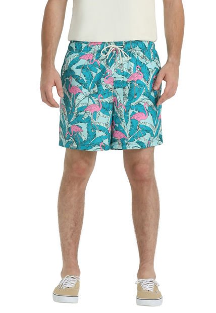 Traje De Baño Hombre Regular Fit Flamingo Jungle Dockers