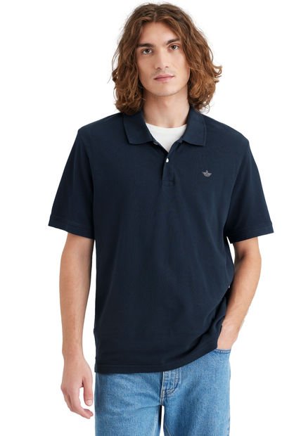 Polera Hombre Polo Rib Collar Regular Fit Azul Dockers