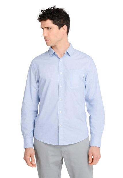 Camisa Hombre Casual Slim Fit Celeste Dockers