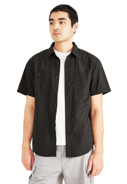 Camisa Hombre Utility Regular Fit Negra Dockers