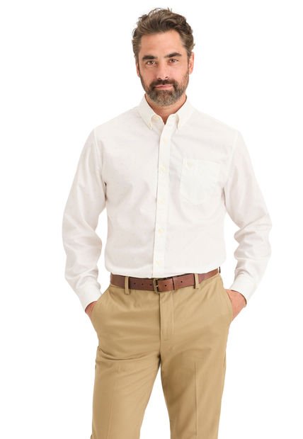 Camisa Hombre Signature LS Classic Fit Blanco Dockers