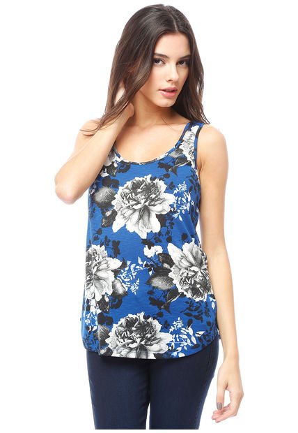 Polera Floral Azul Dorothy Perkins