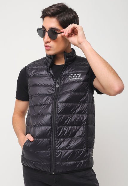 Parka Ea7 Emporio Armani Down Waistcoat Negro Calce Regular Compra