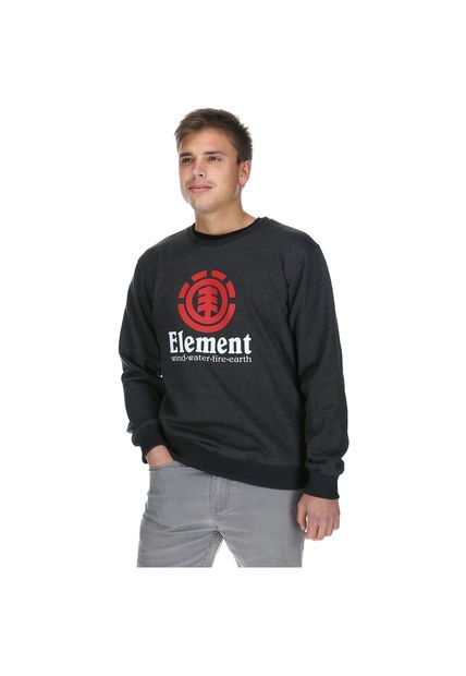 Polerón Unisex Vertical Crew Gris Oscuro Element