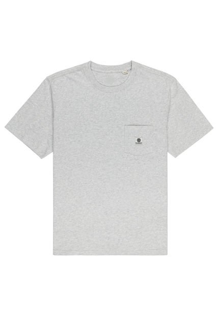 Polera Manga Corta Hombre Basic Pocket Gris Element