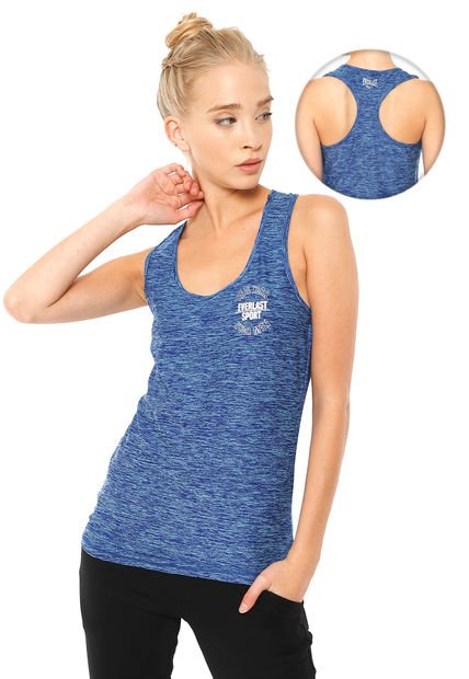 Polera Mottled Azul Everlast - Calce Ajustado