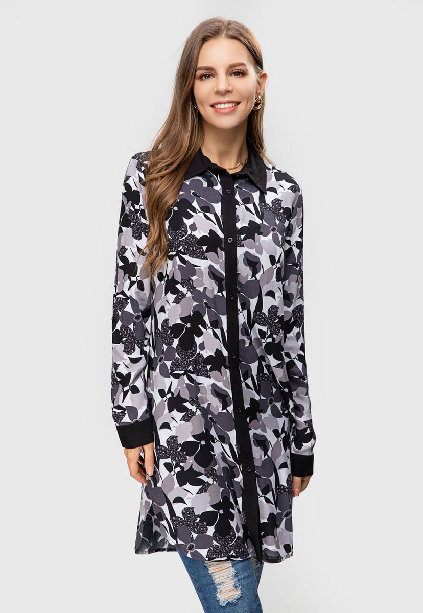 Blusa Tipo Kimono Full Print Negro Fashions Park Compra Ahora