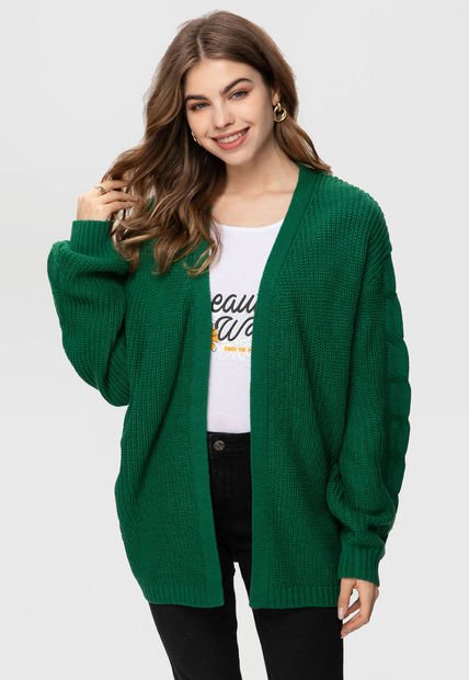 Sweater Abierto Mujer Verde Fashion Park - Compra Ahora | Dafiti Chile