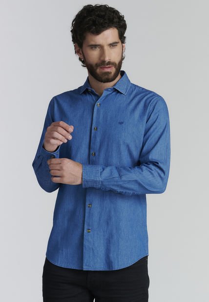 Camisa Manhattan Fr Azul Ferouch