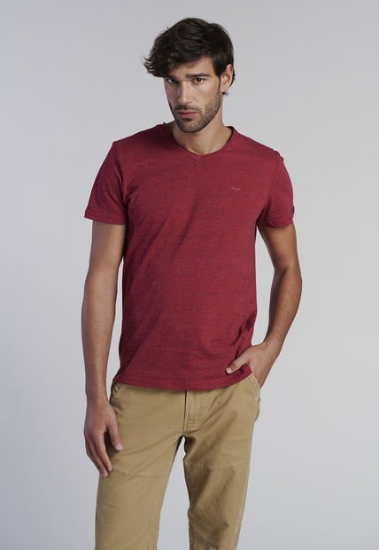 Polera V Neck Alaska Rojo Ferouch