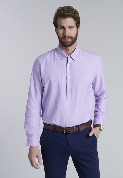 Camisa Sport Oxford Morado Ferouch