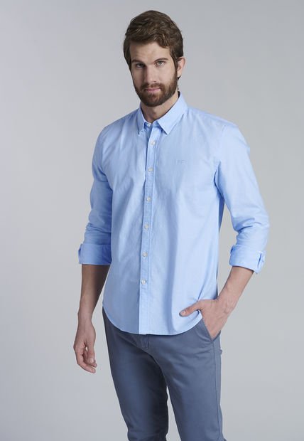 Camisa Sport Oxford Celeste Ferouch