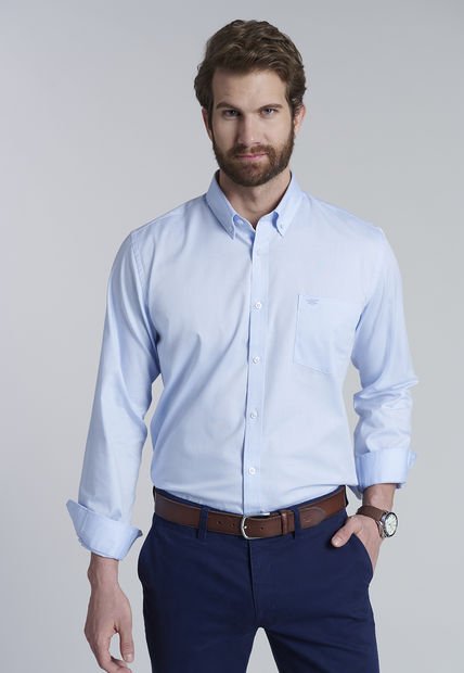 Camisa Smart Casual Oxford Celeste Ferouch