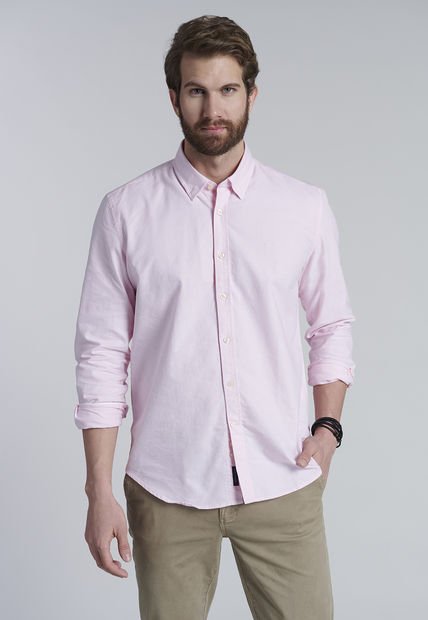 Camisa Sport Oxford Rosado Ferouch