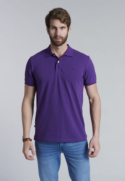 Polera Basica Pique Morado Ferouch