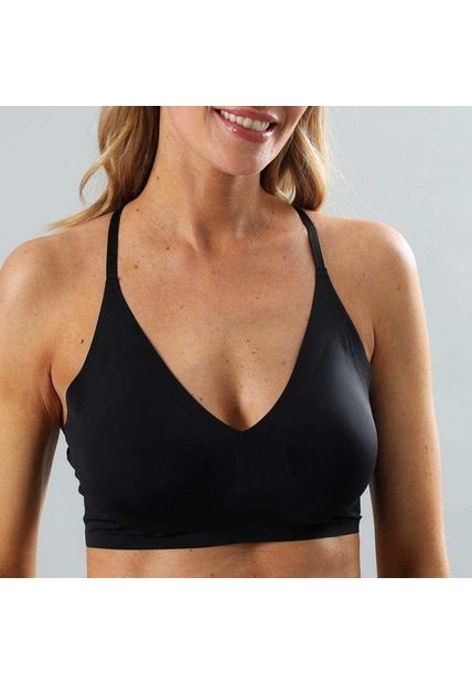 Sosten Seamless Tirantes  Negro Flores