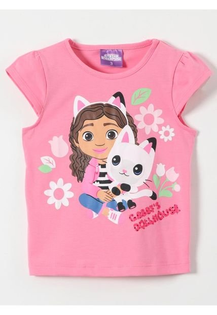 Polera Manga Corta Niña Rosado Gabby Doll House