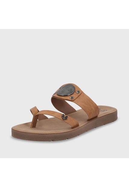 Sandalia Plana Camel 13256 Gotta