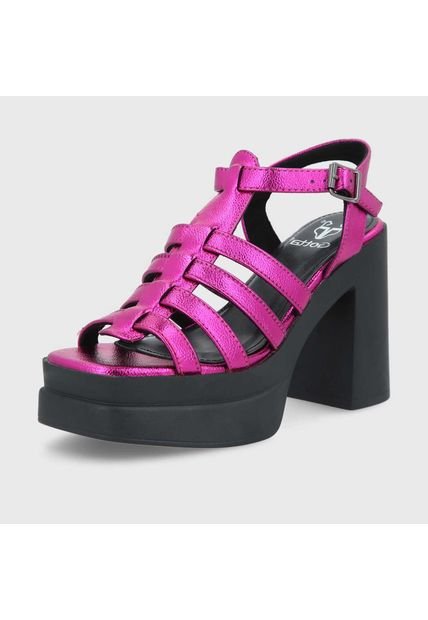 Sandalia Taco Fucsia 45951 Gotta