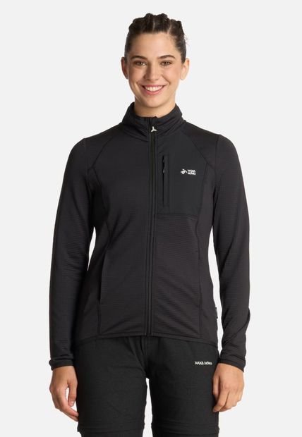 Polerón Mujer Taina Full Zip Negro Haka Honu