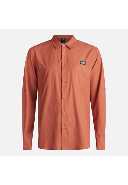 Camisa Hombre Cumbre Manga Larga Terracota Haka Honu