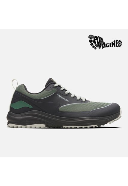 Zapatilla Hombre Huella Austral Verde Grisaceo Haka Honu