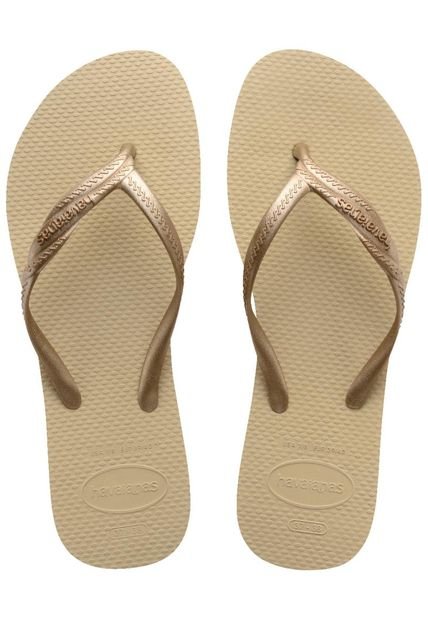 Sandalia Mujer Fantasia Dorado Havaianas