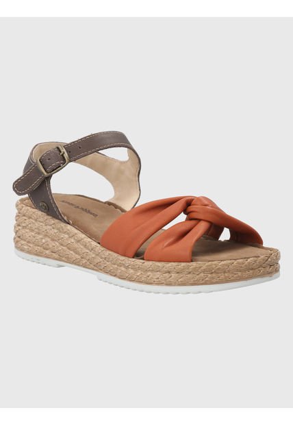 Sandalia Cuero Café Claro Mujer Cepina Hush Puppies