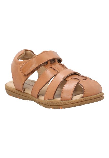 Sandalia Cuero Café Niño New Coconut [26-29] Hush Puppies