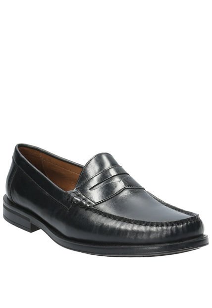 Mocasin Cuero Hombre Stanford Negro Hush Puppies