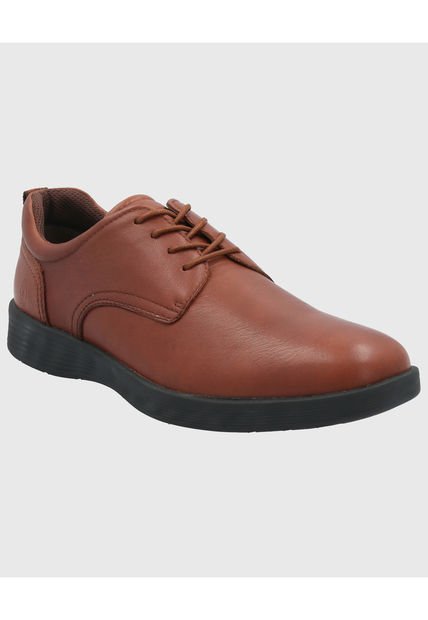 Zapato Cuero Hombre Spinal Town Café Hush Puppies