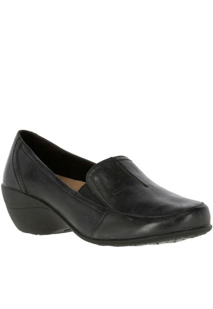 Zapato Cuero Kana Slip On Negro Hush Puppies