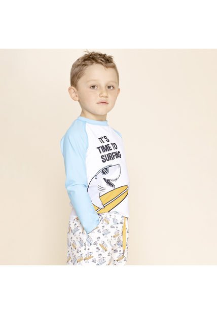 Polera De Agua Niño Aquawild [1-8] Celeste Hush Puppies