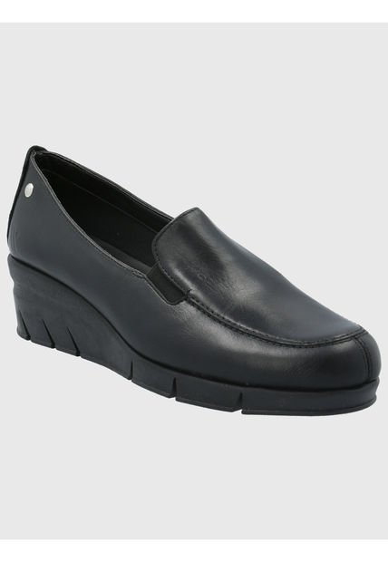 Zapato Cuero Mujer Huge Grant Too Negro Hush Puppies