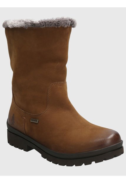 Bota Cuero Mujer Russell Café Hush Puppies