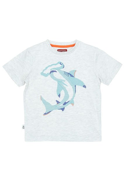 Polera M/C Niño Shark Gris Claro Hush Puppies