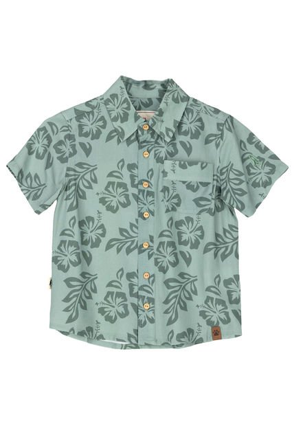 Camisa Niño Hibisco Verde Hush Puppies