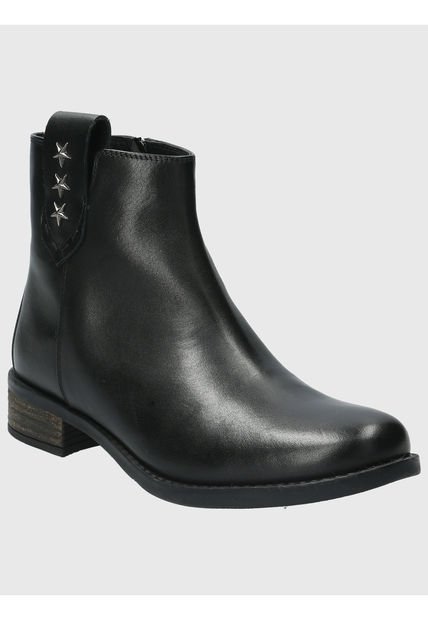 Botin Cuero Mujer Elder Negro Hush Puppies