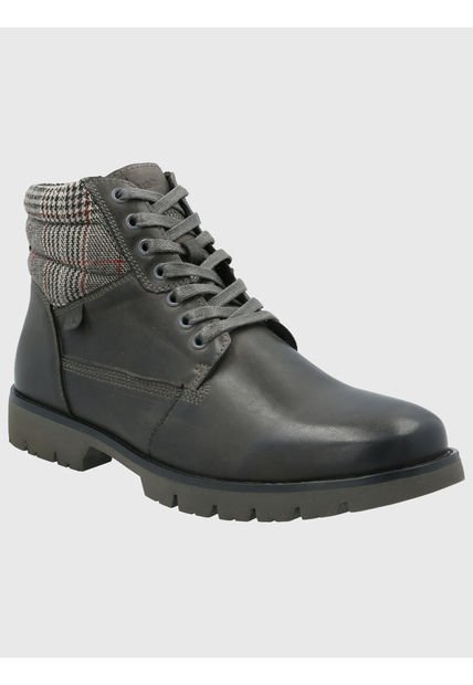 Botin Cuero Hombre Rosco Gris Hush Puppies