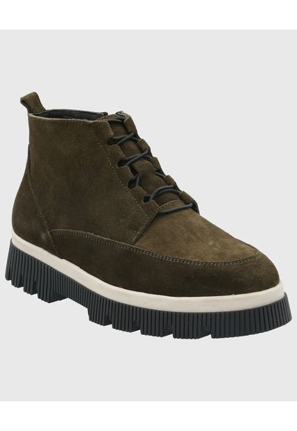 Botin Cuero Mujer Ruffen Verde Hush Puppies