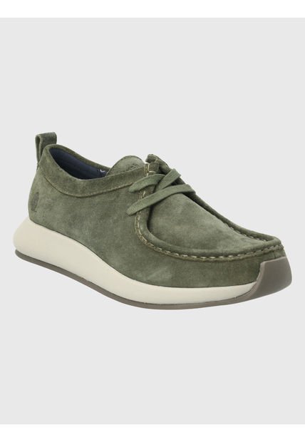 Zapato Cuero Verde Militar Hombre Icon Hush Puppies