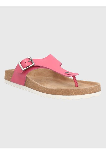 Sandalia Cuero Fucsia Mujer Davos Hush Puppies