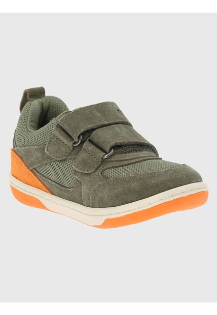 Zapatilla Cuero Verde Niño Lazo Pro [19-25] Hush Puppies