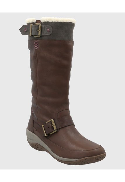 Bota Cuero Mujer Moma Café Hush Puppies